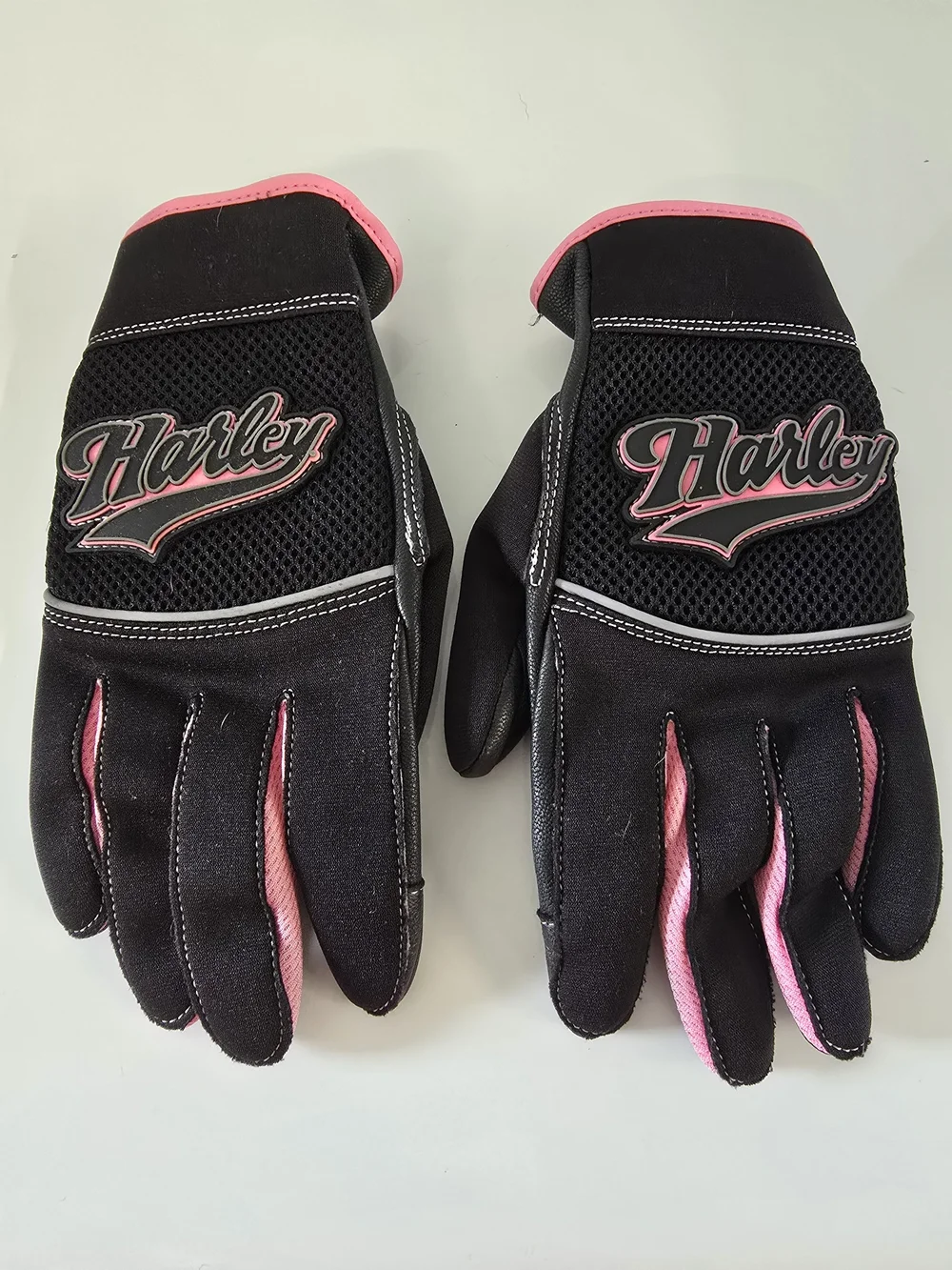 Harley-Davidson Black and Pink Women's Motorcycle Gloves